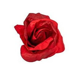 Tête de rose géante rouge en non-tissé 40 x 40 cm - grossiste en décoration de vitrine