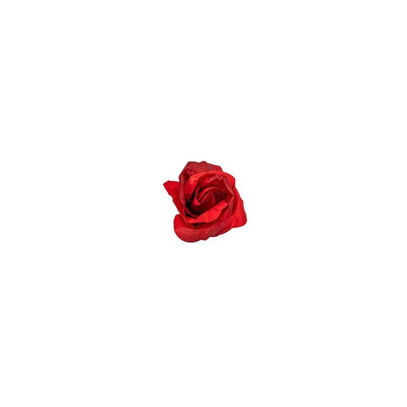 Tête de rose géante rouge en non-tissé 40 x 40 cm - grossiste en décoration de vitrine