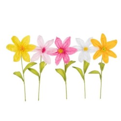 Grande fleur lis sans socle H.80 cm  5 couleurs - grossiste en fleurs décoratives
