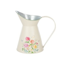 Pichet crème à fleurs en fer-blanc Ø11 H.17 5/20 5 cm - grossiste en contenants pour fleuristes