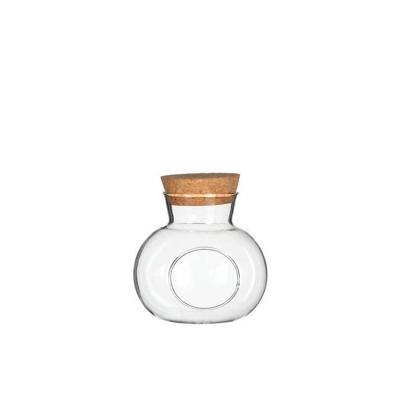 Boule en verre avec bouchon Ø14 H.15 cm – verrerie pour décoration de mariage, vente en gros aux fleuristes