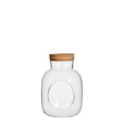 Bouteille cylindre en verre avec bouchon Ø12 H.18 cm – grossiste en verrerie