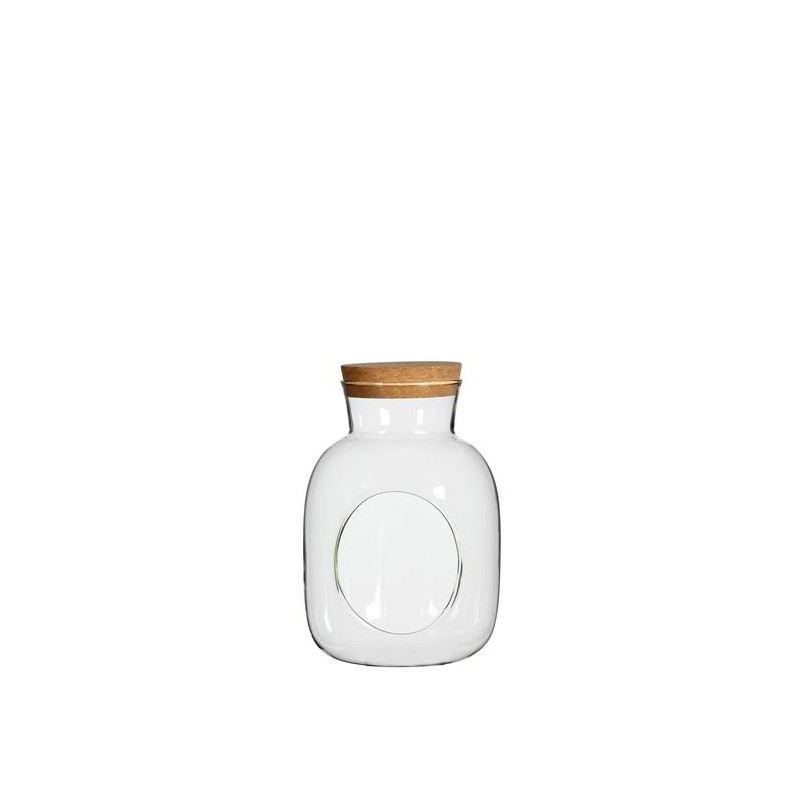 Bouteille cylindre en verre avec bouchon Ø12 H.18 cm – grossiste en verrerie