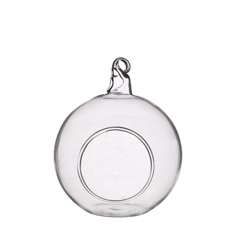 Boule en verre à fond plat pour bougie chauffe-plat Ø8 cm – grossiste en verrerie