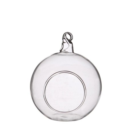 Boule en verre à fond plat pour bougie chauffe-plat Ø8 cm – grossiste en verrerie