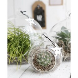 Boule en verre à fond plat pour bougie chauffe-plat Ø8 cm – verrerie déco en gros