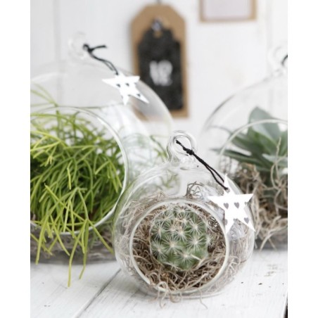 Boule en verre à fond plat pour bougie chauffe-plat Ø8 cm – verrerie déco en gros