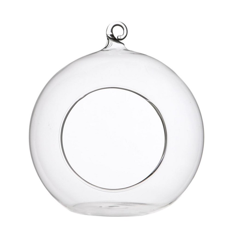Boule en verre à fond plat pour bougie chauffe-plat Ø10 cm – verrerie en gros