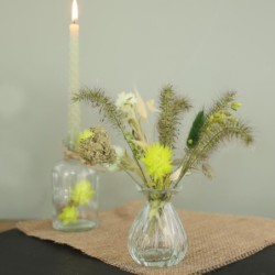 Vase fleur en verre H.9 Ø7 cm transparent – vente en gros verrerie pour fleuristes