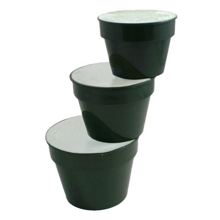 Pot B vert sapin garni de mousse sèche pour fleurs artificielles, grossiste en fournitures funéraires