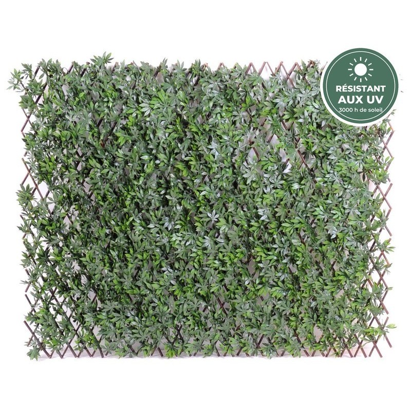 Palissade d'aralia artificiel vert 100 cm, grossiste en feuillage artificiel