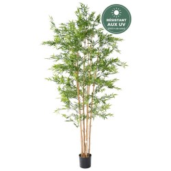 Bambou japonais artificiel en pot vert 240 cm, grossiste en bambous artificiels