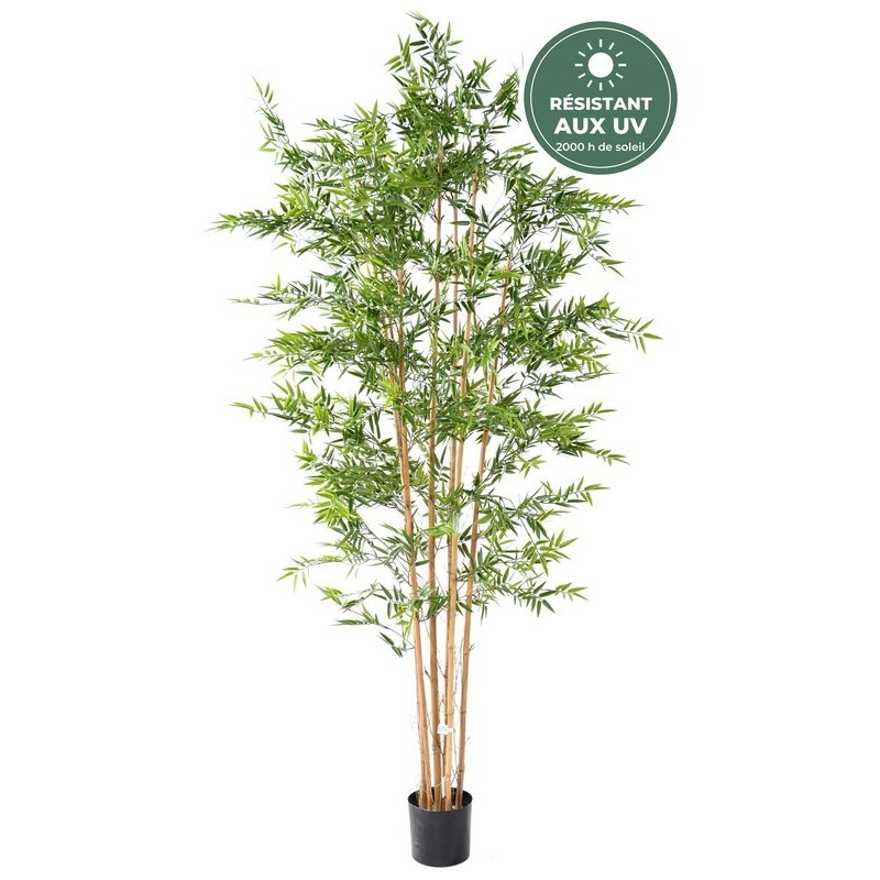 Bambou japonais artificiel en pot vert 240 cm, grossiste en bambous artificiels