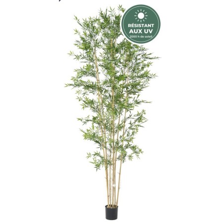 Bambou japonais artificiel en pot vert 320 cm, vente en gros pour hôtels et restaurants