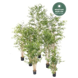 Bambou japonais artificiel en pot vert 150 cm, grossiste en bambous artificiels