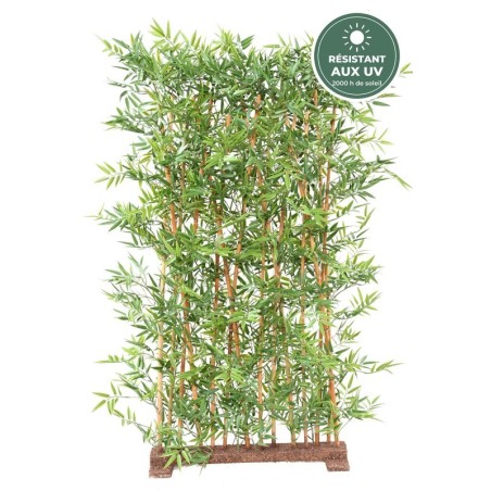 Haie de bambou japonais artificiel sur socle vert 150 cm, vente en gros pour commerçants