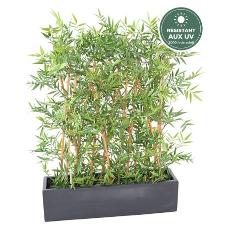 Haie de bambou japonais artificiel sur socle vert 110 cm, grossiste en plantes artificielles