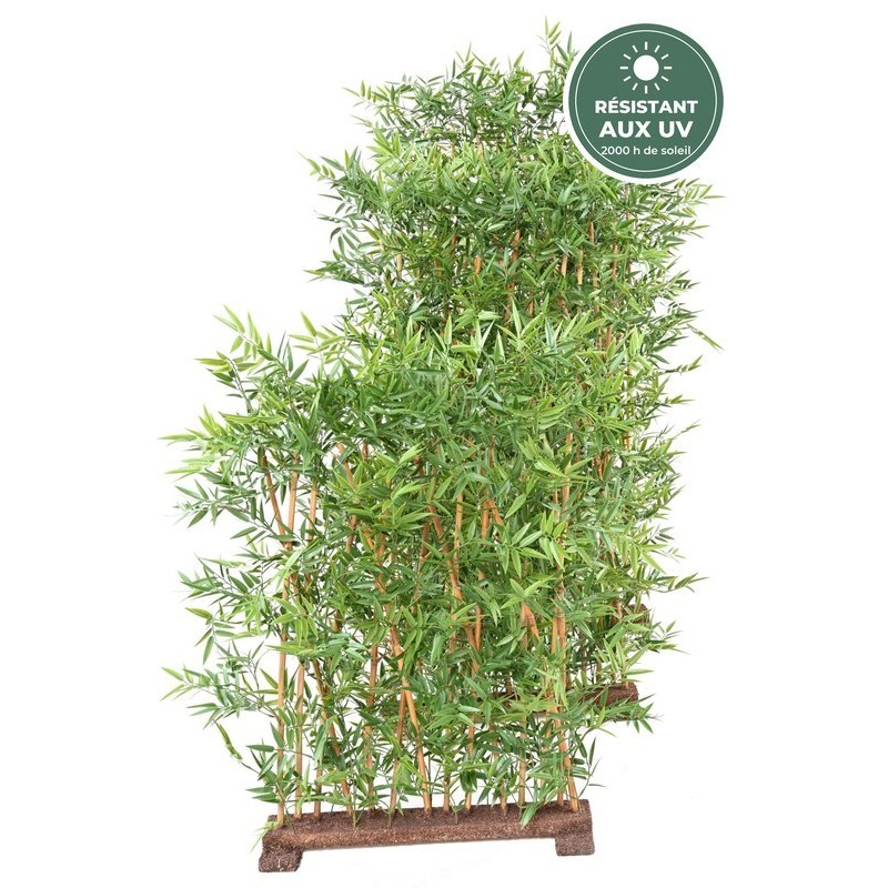 Haie de bambou japonais artificiel sur socle vert 110 cm, vente en gros pour commerçants