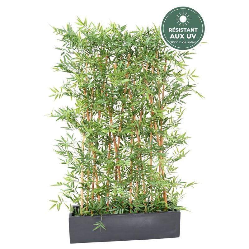 Haie de bambou japonais artificiel sur socle vert 150 cm, grossiste en plantes artificielles