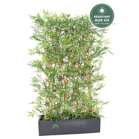Haie de bambou japonais artificiel sur socle vert 150 cm, grossiste en plantes artificielles