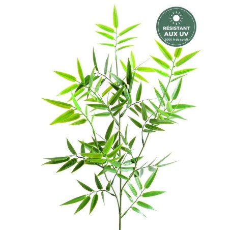 Branche de bambou japonais artificiel vert 70 cm, grossiste en feuillage artificiel