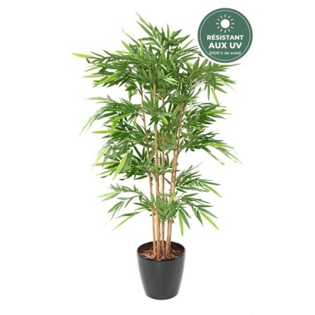 Bambou artificiel feuillage tergal en pot vert 180 cm, grossiste en plantes artificielles