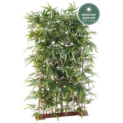 Haie de bambou artificiel sur socle vert 185 cm, grossiste en haies artificielles