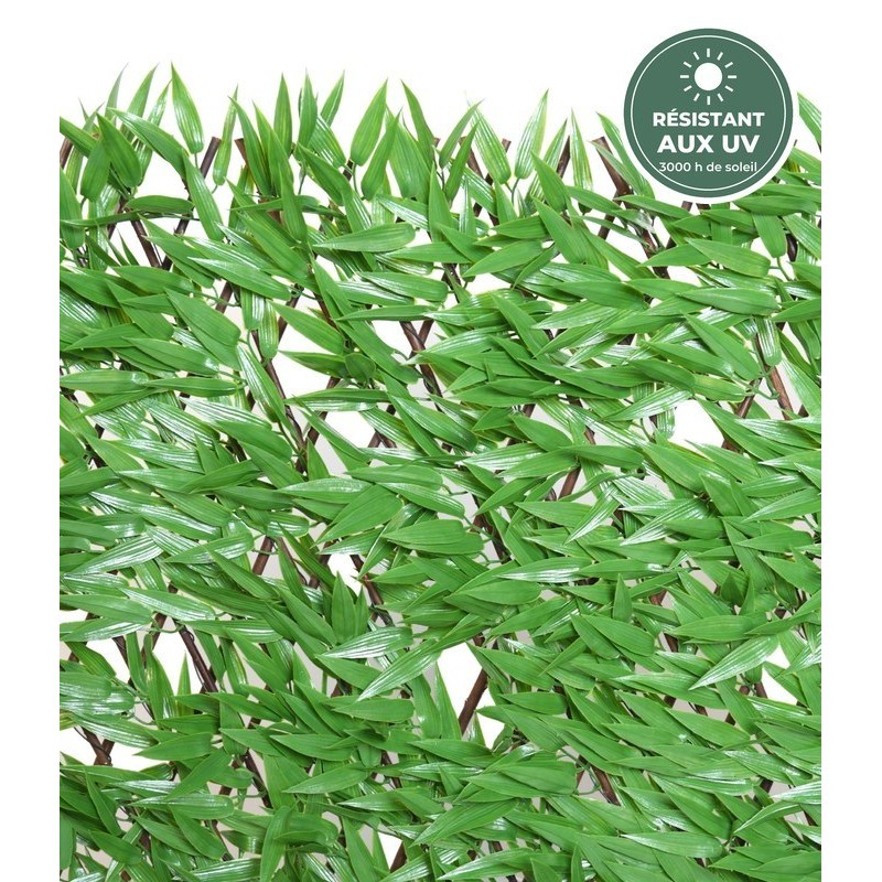 Palissade de bambou artificiel vert 100 cm, brise-vue en vente en gros