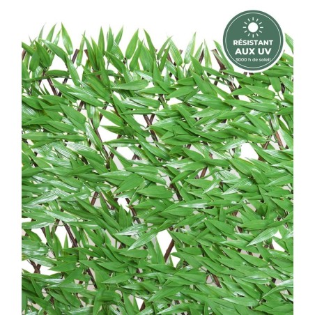 Palissade de bambou artificiel vert 100 cm, brise-vue en vente en gros