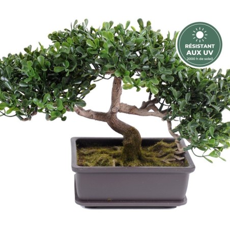 Bonsaï thé artificiel en coupe vert 22 cm, vente en gros pour commerçants