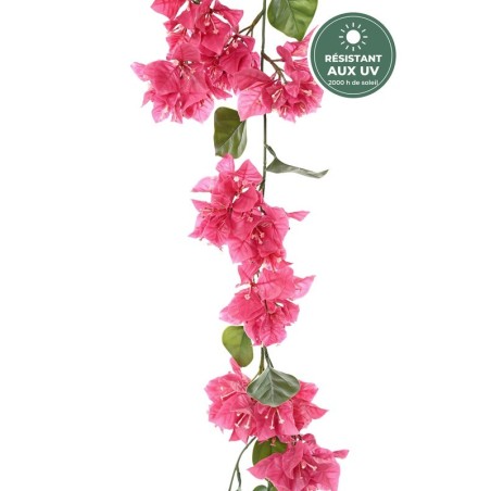 Guirlande de bougainvillée artificielle fuchsia 110 cm, vente en gros pour fleuristes