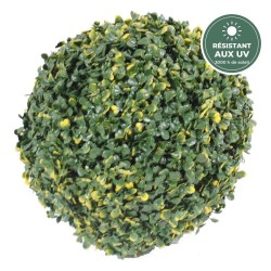 Buis boule artificiel vert clair 28 cm, grossiste en plantes artificielles