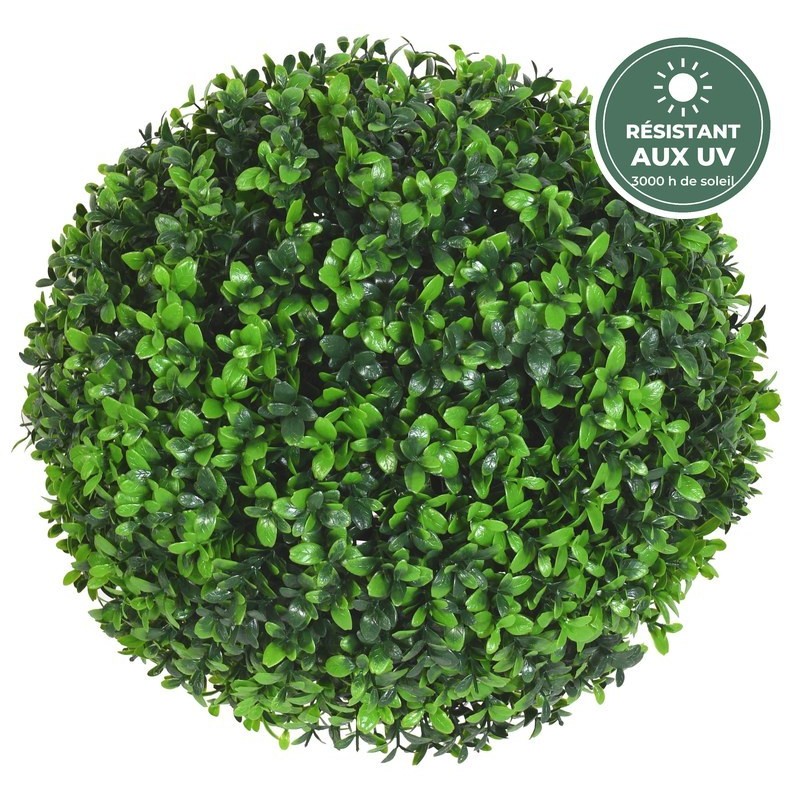 Boule de buis artificiel vert 32 cm, vente en gros pour commerçants