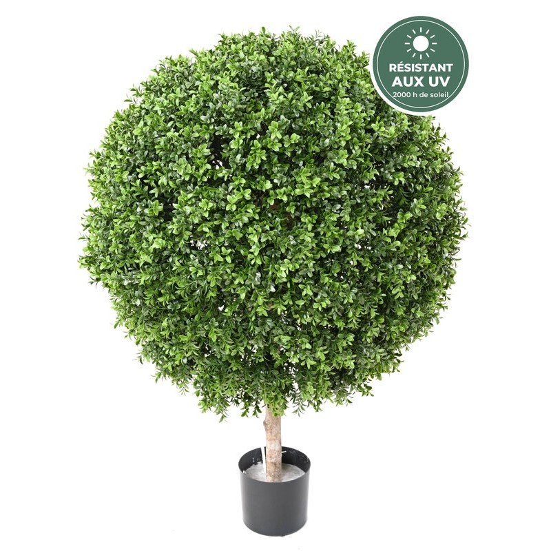 Buis boule régulier artificiel vert, 105 cm – grossiste en décoration végétale