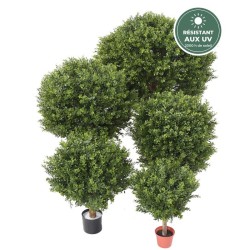 Buis boule sur tronc bois artificiel vert, 60 cm – vente en gros de végétal artificiel