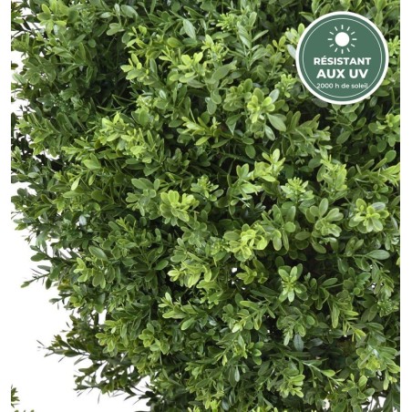 Buis boule sur tronc bois artificiel vert, 50 cm – achat en gros pour terrasses et vitrines