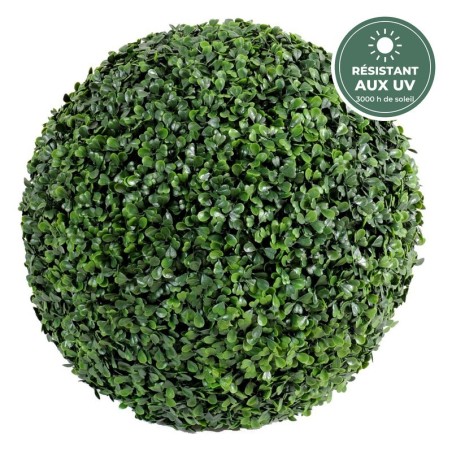 Boule de buis artificielle sans pot vert, Ø 38 cm – plantes d'extérieur en gros pour professionnels