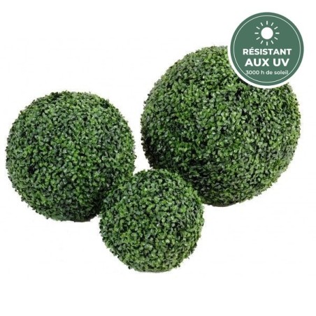Boule de buis artificielle sans pot vert, Ø 48 cm – grossiste en plantes artificielles