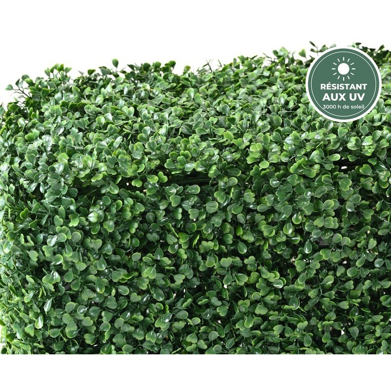 Haie de buis artificielle vert, 110 × 83 cm – achat en gros pour terrasses et vitrines