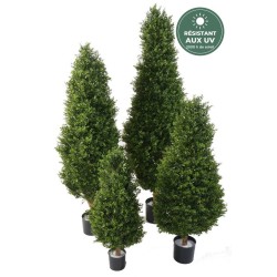 Buis cône artificiel vert, 125 cm – grossiste en topiaires artificielles