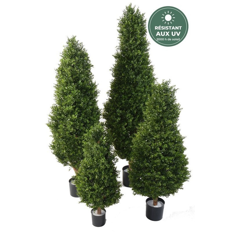Buis cône artificiel vert, 125 cm – grossiste en topiaires artificielles