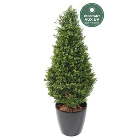 Buis cône artificiel vert, 125 cm – grossiste en feuillage artificiel