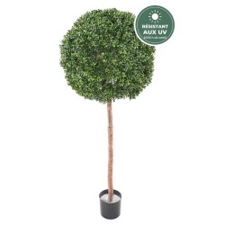 Buis tige boule artificiel vert, 140 cm – achat en gros pour terrasses et vitrines
