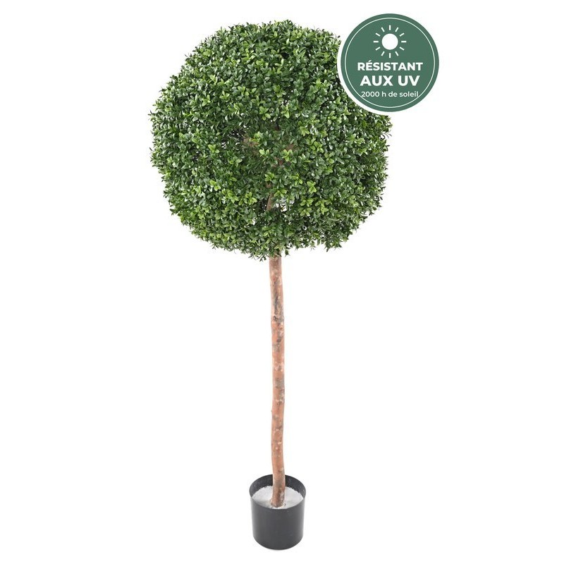 Buis tige boule artificiel vert, 140 cm – achat en gros pour terrasses et vitrines