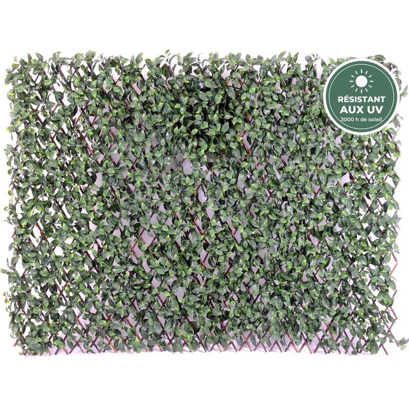 Palissade de charme artificiel petites feuilles vert, 100 × 200 cm – plantes d'extérieur en gros pour professionnels