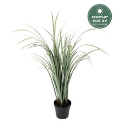 Citronnelle artificielle en pot gris-vert, 90 cm – grossiste en feuillage artificiel