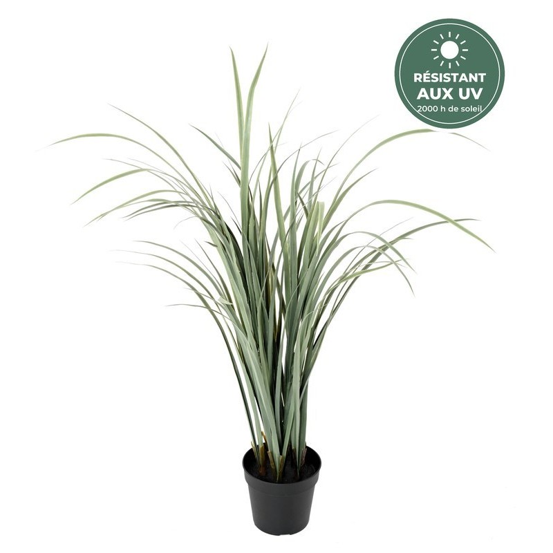 Citronnelle artificielle en pot gris-vert, 90 cm – grossiste en feuillage artificiel