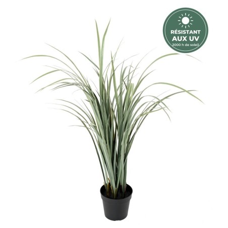 Citronnelle artificielle en pot gris-vert, 90 cm – grossiste en feuillage artificiel