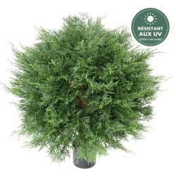 Cyprès de Lawson boule artificiel vert, 70 cm – grossiste fleuriste à Saint-Étienne