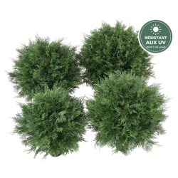 Cyprès de Lawson boule artificiel vert, 70 cm – grossiste en plantes artificielles